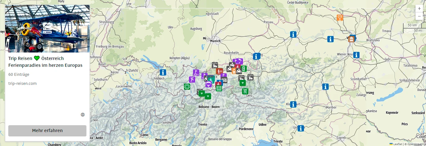 Niederösterreich - alle Infos auf Trip Niederösterreich  - alles auf einer Karte